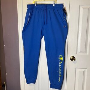 Champion Blue Joggers Elastic Waistband Tapered Fit